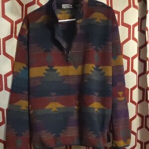 Men's Multicolor Zip-Up Sweater